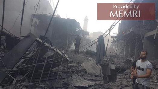 Consecuencias de la explosión en el mercado Al-Zawiya (Fuente: Alray.ps, 22 de julio, 2021)