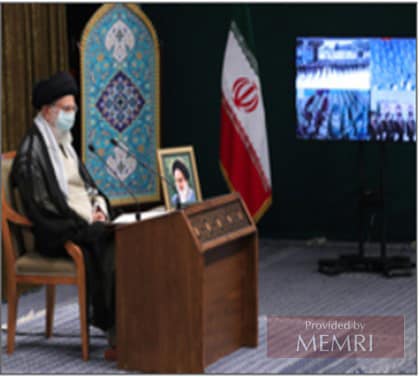 Jamenei. Fuente: Farsi.khamenei.ir, 3 de octubre, 2021.
