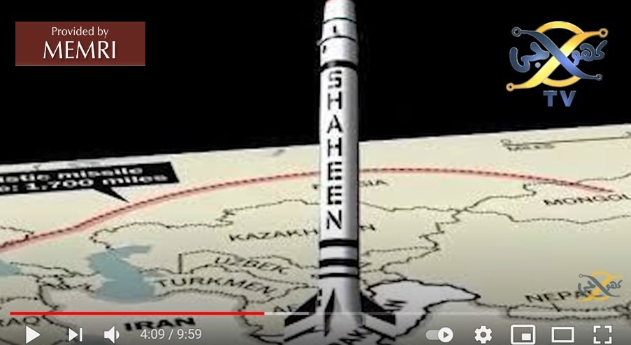 El canal de televisión Khoji dice que el misil pakistaní Shaheen puede atacar a Israel en 20 minutos