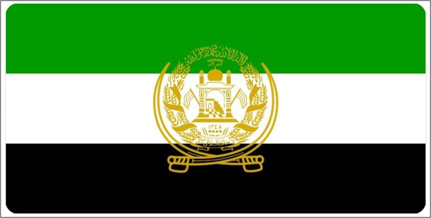 Bandera del FRN para las regiones libres y democráticas de Afganistán