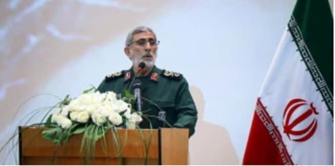 Comandante de las Fuerzas Qods Esmail Qaani (Fuente: ISNA, Irán, 29 de abril, 2022)