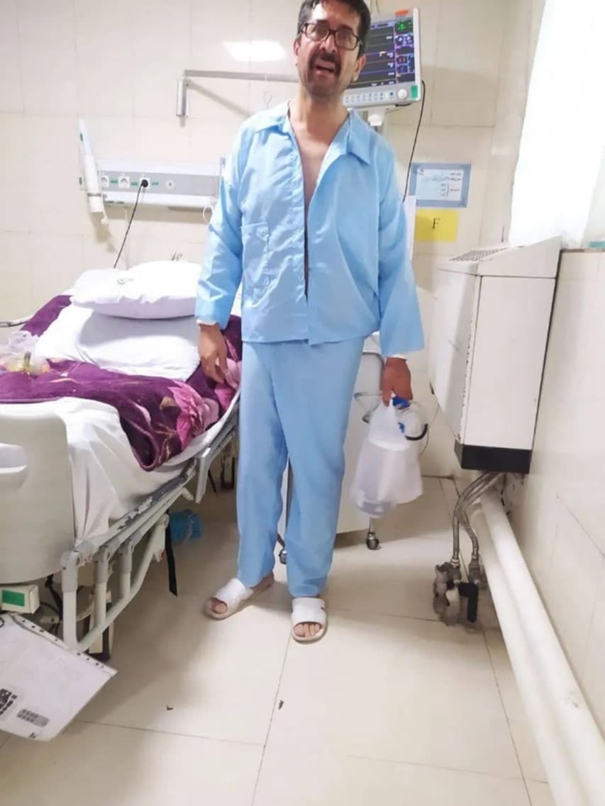 El Dr. Ghare-Hassanlou en el hospital (Fuente: Akhbar-rooz.com)