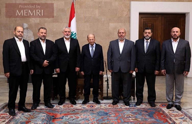 Delegación de Hamás visita el palacio presidencial (Fuente: Shehabnews.com, 24 de junio, 2022)