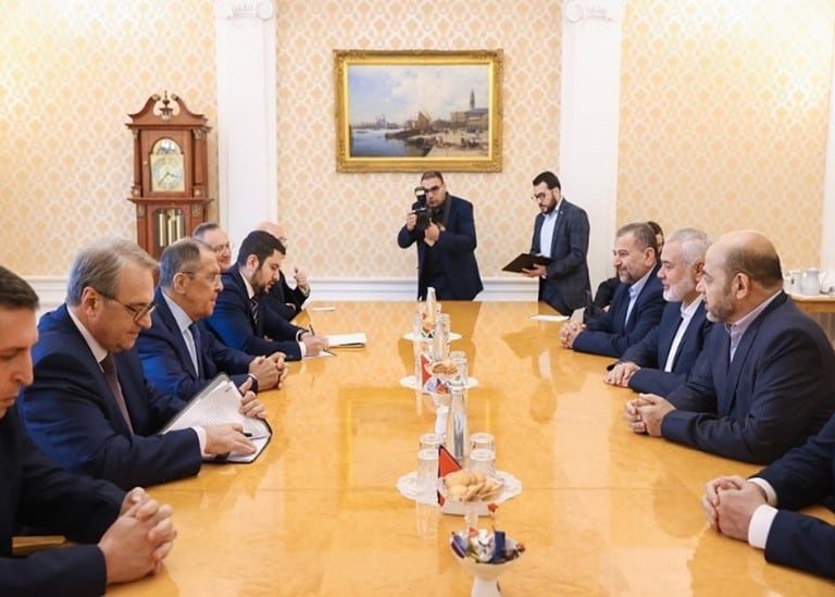 La delegación de Hamás en reunión con el canciller de Rusia Lavrov (Fuente: mid.ru, 12 de septiembre, 2022)
