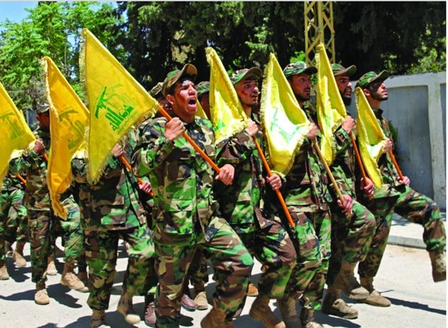 Activistas de Hezbolá (imagen: Al-Jumhoiuriyya, Líbano, 25 de octubre, 2022)