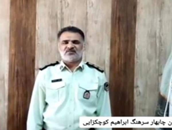 El jefe de la policía de Chabahar Ebrahim Kochzahi (Fuente: Twitter)