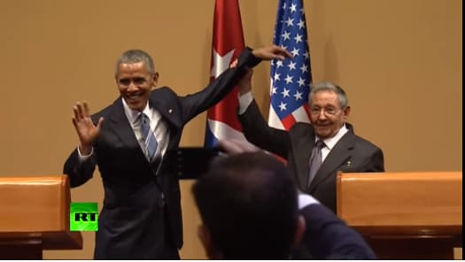 Obama bromance with Castro