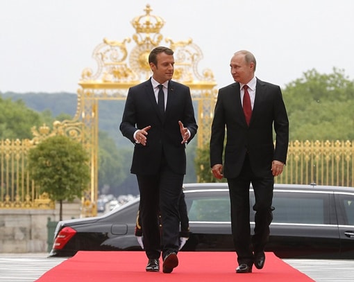 Macron with Putin
