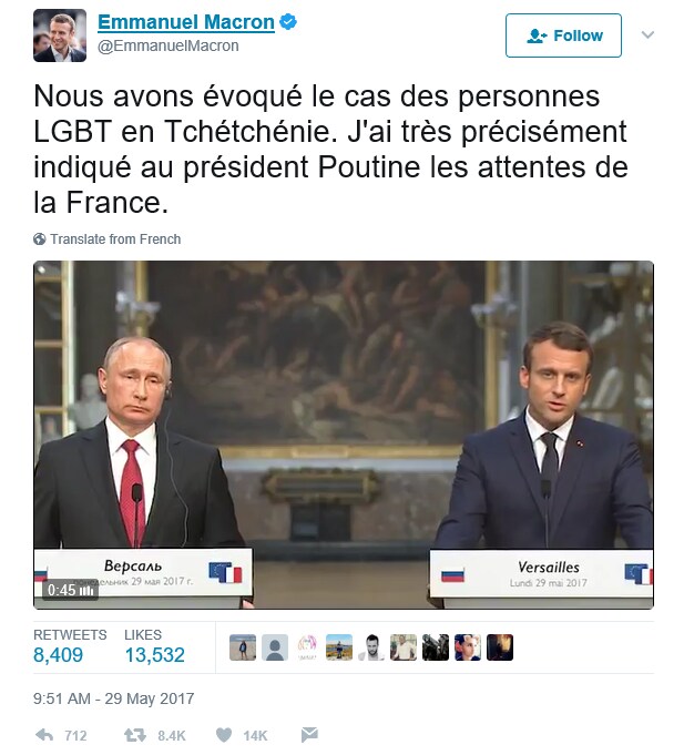 Macron tweet