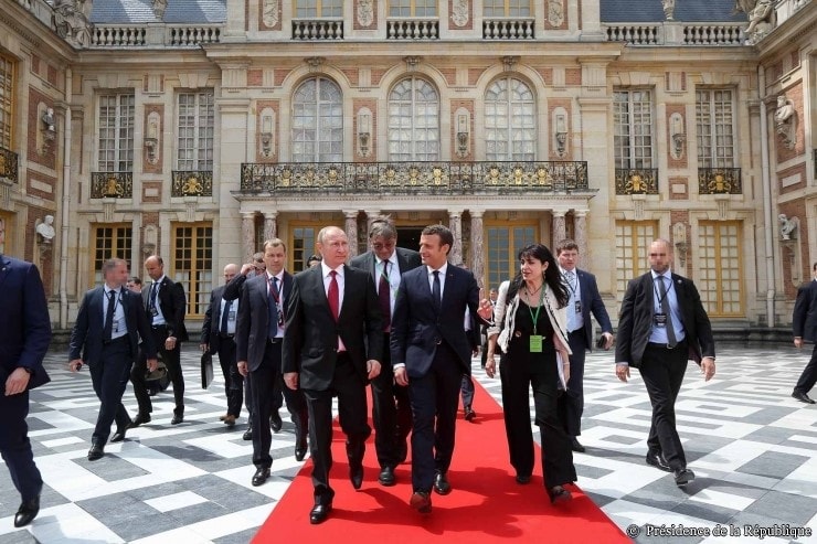 Putin and Macron at Versailles